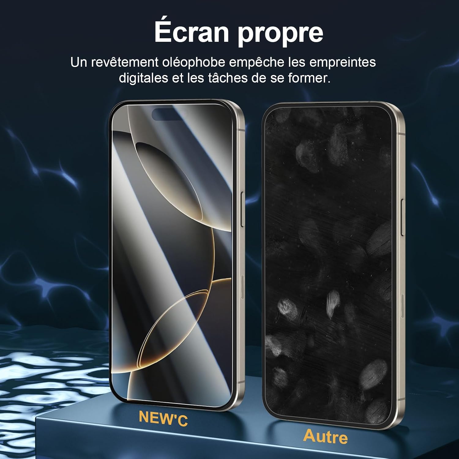 Thumbnail 4 de NEW'C Kit 4 Verres Trempés iPhone 16 Pro 6,3
