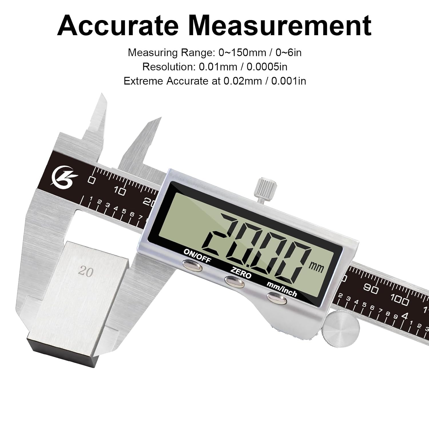 Detalle 2 de KETOTEK Calibro digitale 150 mm per misure di precisione 📏