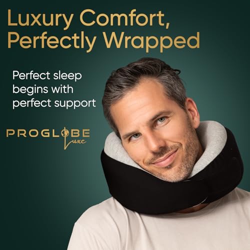 Detalle de Proglobe Luxe Neck Support Pillow, Memory Foam, Organic Cotton, Charcoal