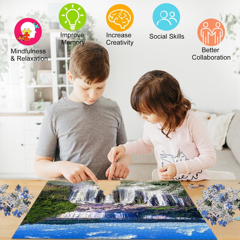 Thumbnail 4 de HUADADA 1000-piece Jigsaw Puzzle for Adults – Iguazu Waterfalls (GSSQ0029-0001)