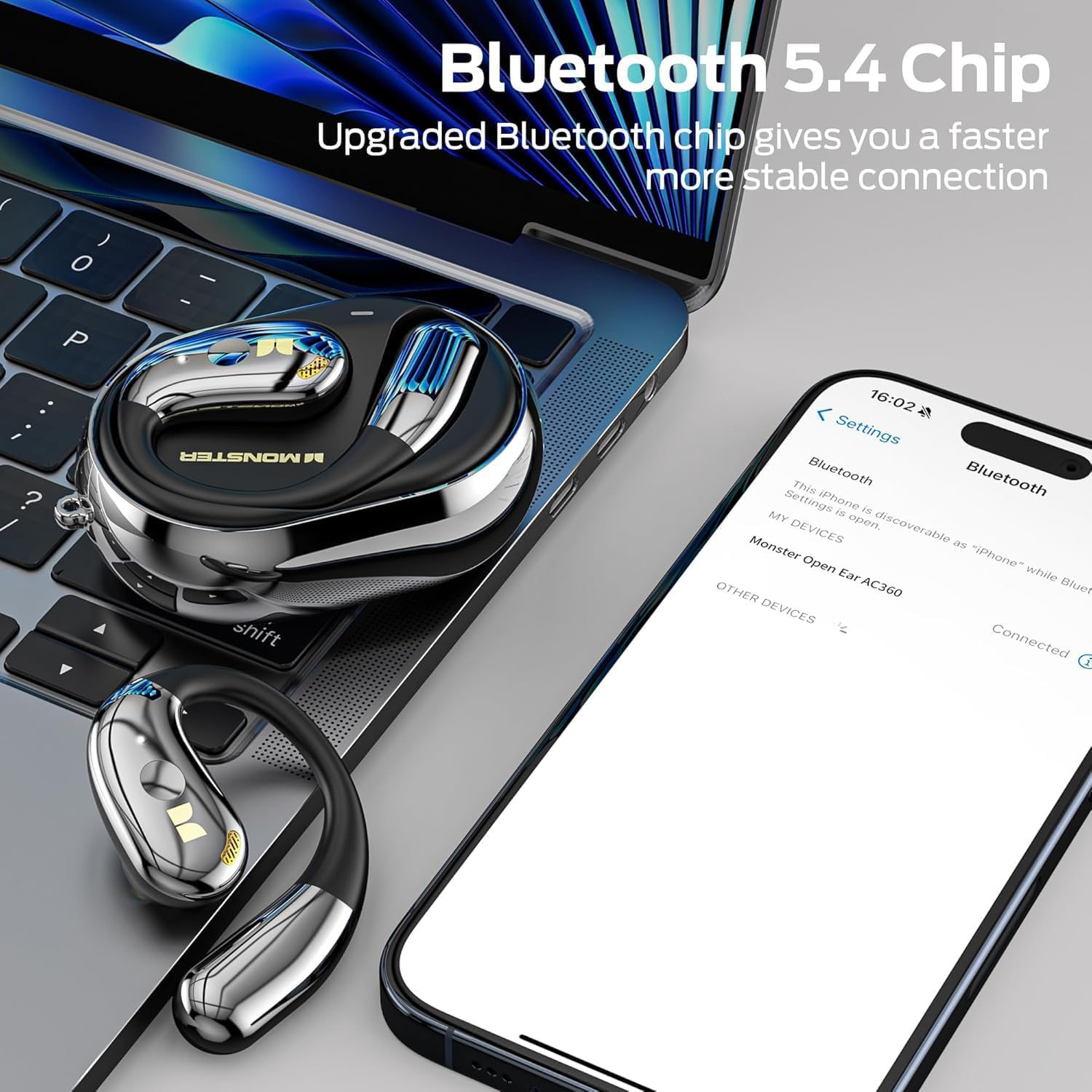 Detalle de Monster Wireless Open-Ear Earphones AC360