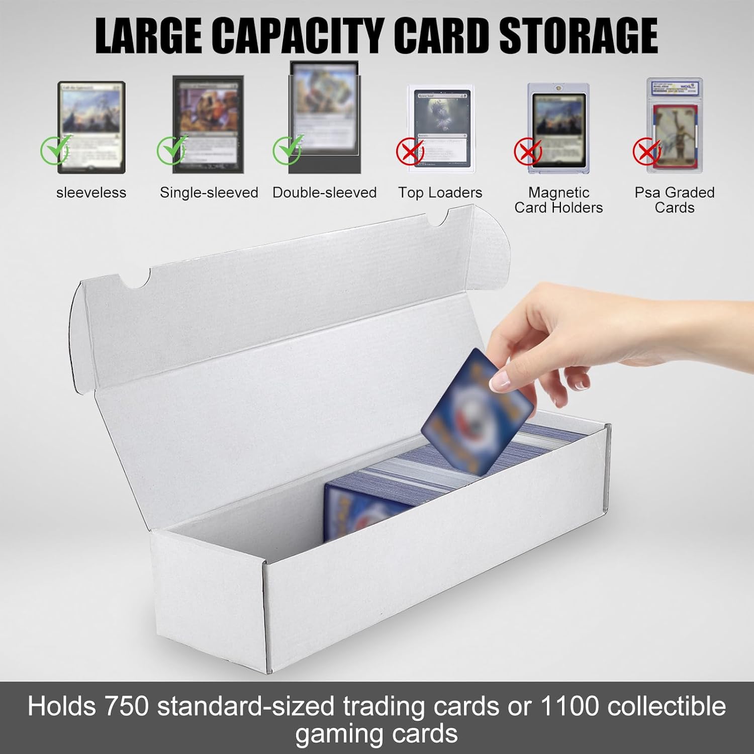 Detalle de XRACV Trading Card Storage Box (6-Pack, holds ~1100 per box) for 3.5 x 2.5 cards