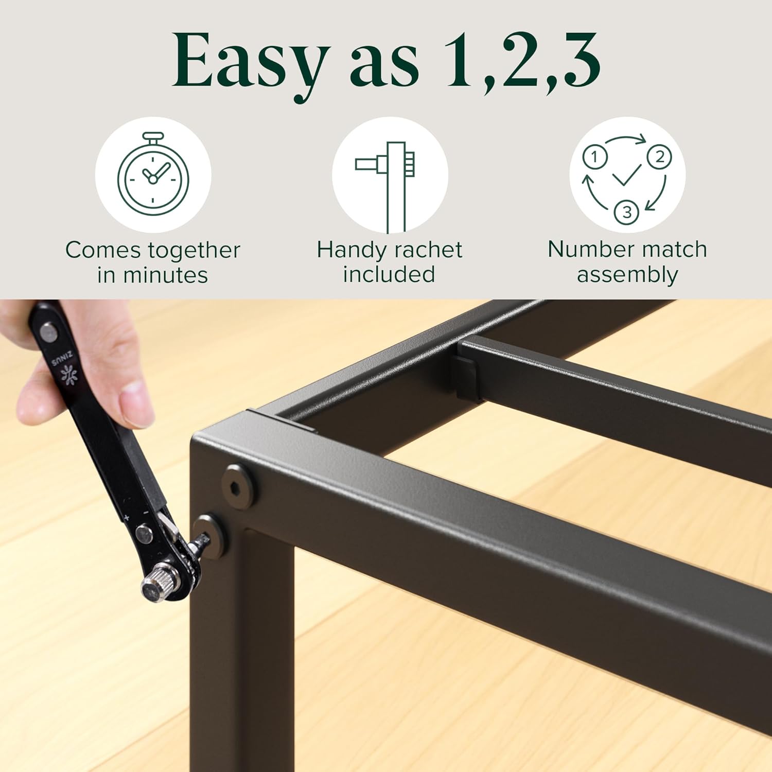 Thumbnail 6 de Zinus Lorelai Twin Bed Frame, 14-Inch Metal Platform with Underbed Storage