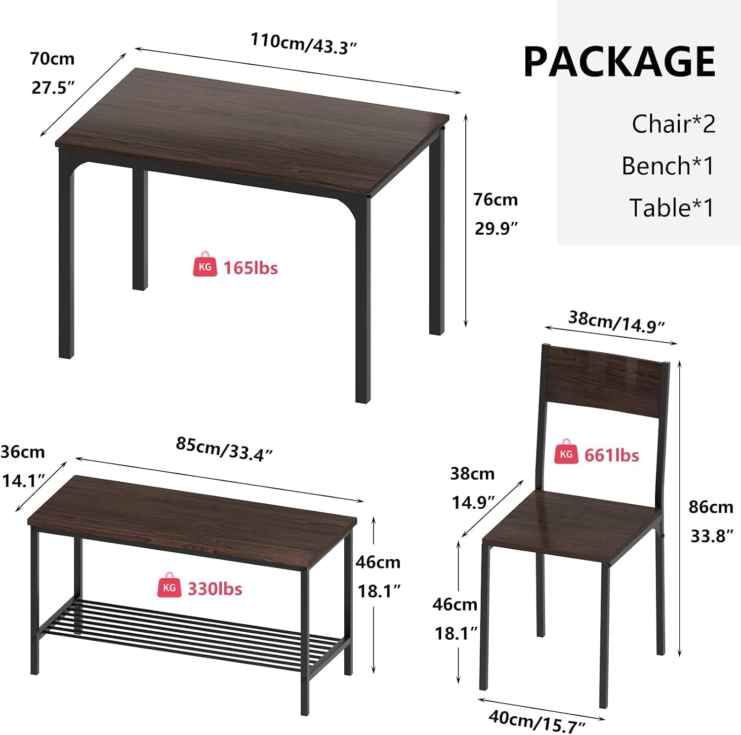 Thumbnail 1 de SDHYL dining table set with metal legs