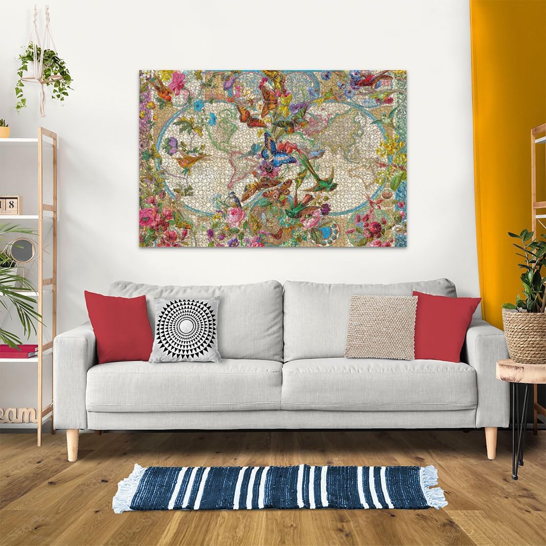 Thumbnail 4 de Ravensburger Puzzle 17117 Weltkarte mit Schmetterlingen – 3000 Teile, 121 x 80 cm