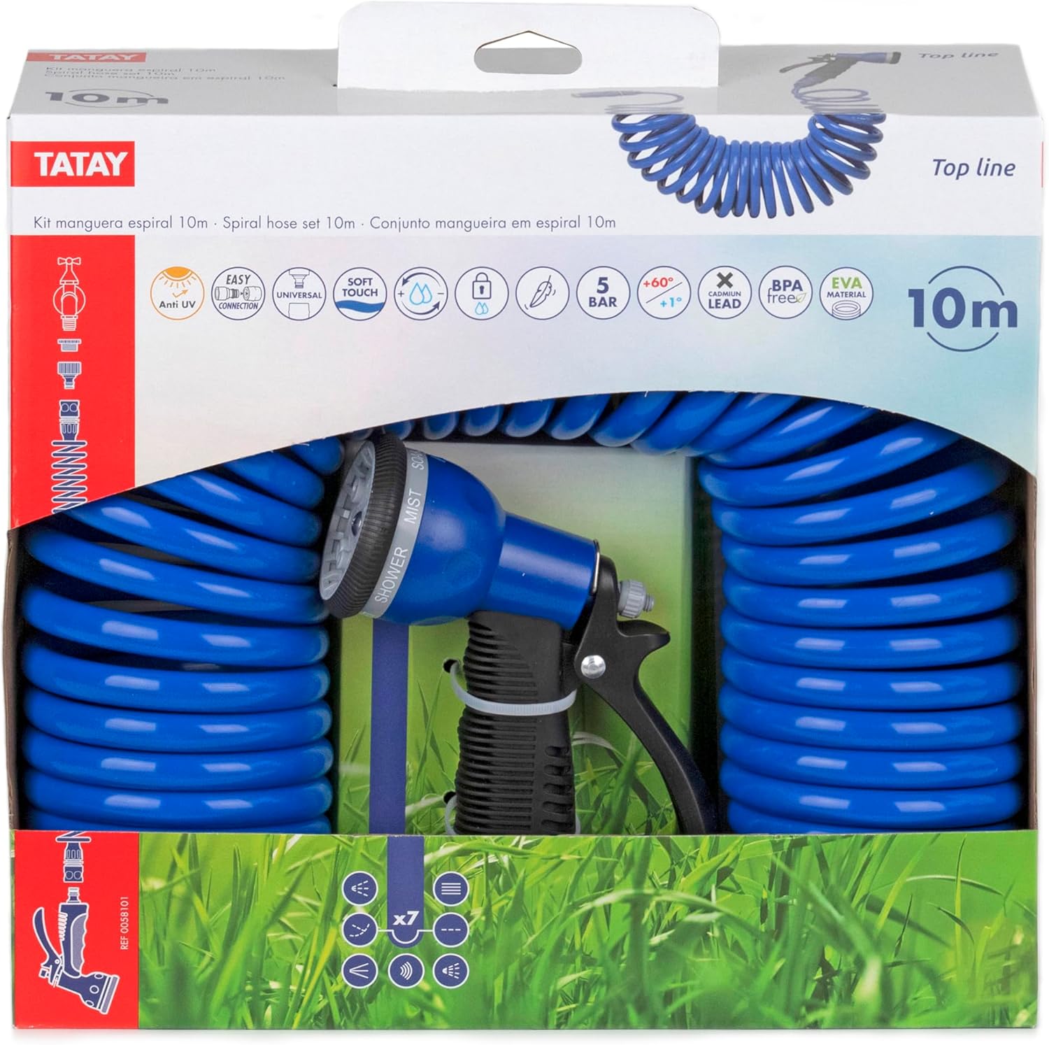 Detalle 2 de Tatay Kit Manguera Espiral 10 m con Accesorios