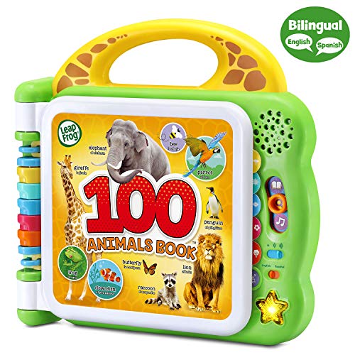 Detalle 2 de LeapFrog 100 Animals Book, Green — An Engaging Bilingual Early Learning Page-Teacher for Toddlers