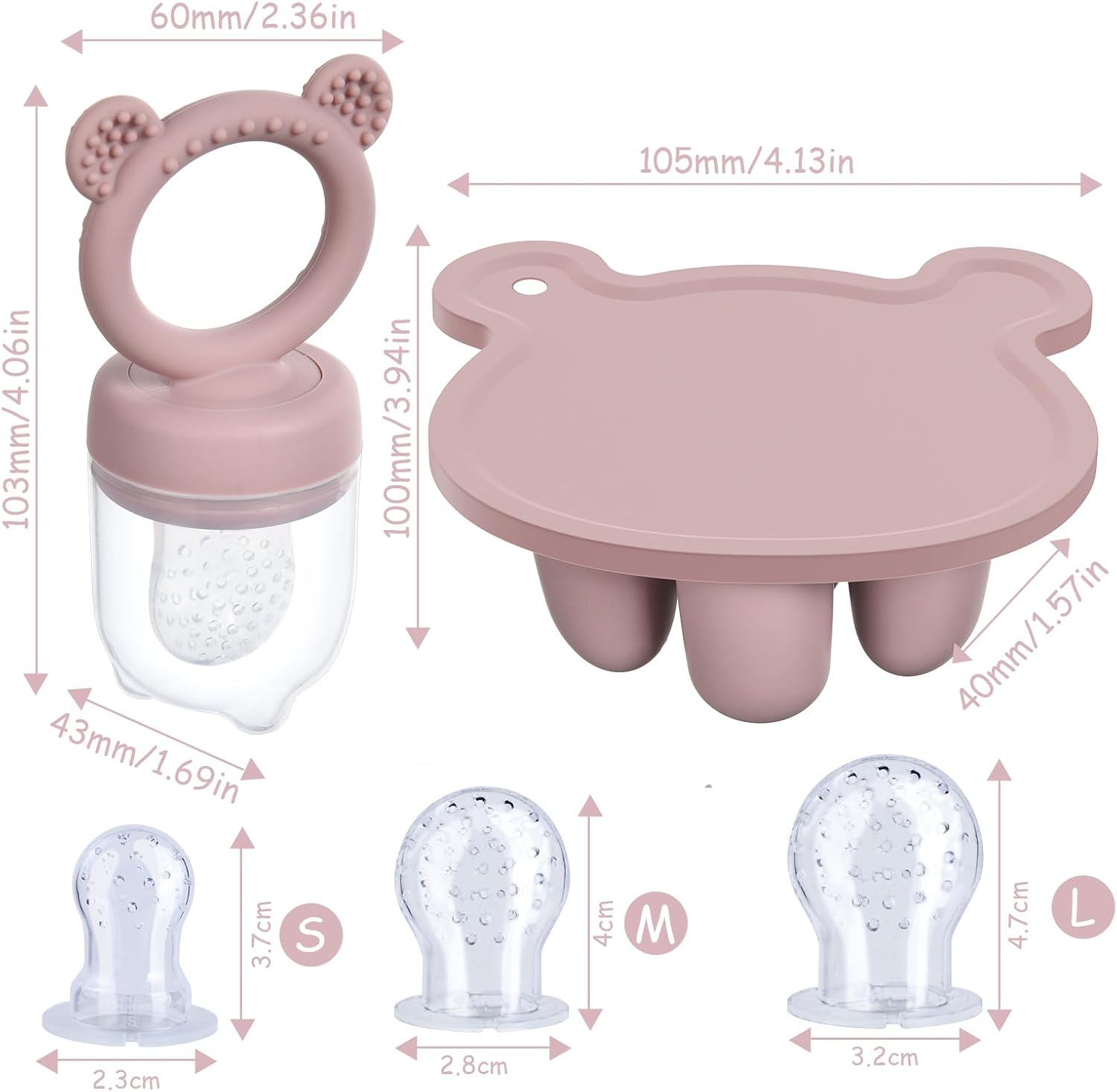 Detalle de Aolso Ciuccio Per Alimenti: stampo ghiaccioli in silicone e contenitori sicuri per omogeneizzati al frutto