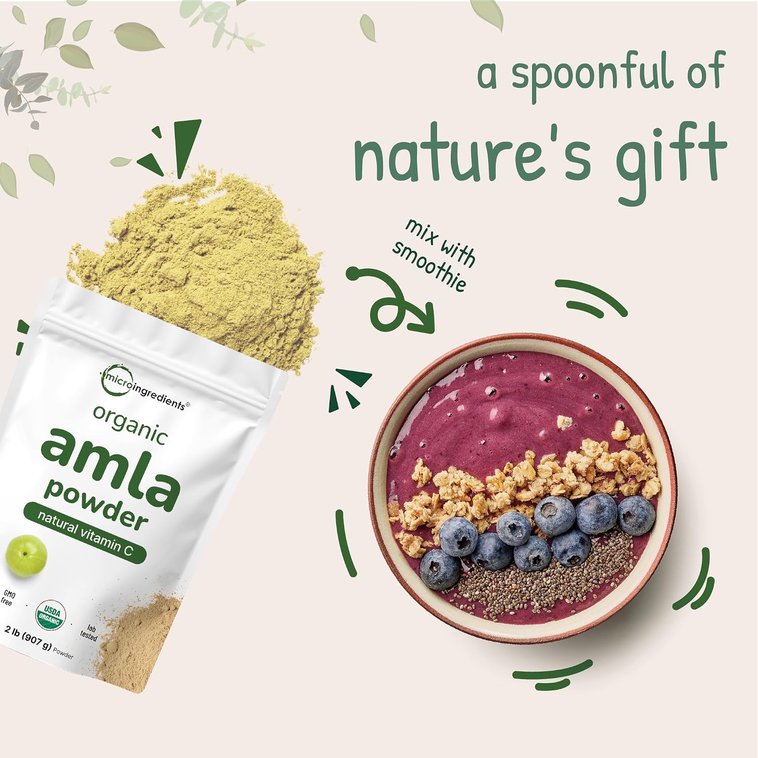 Detalle de Micro Ingredients Organic Amla Powder 32 oz