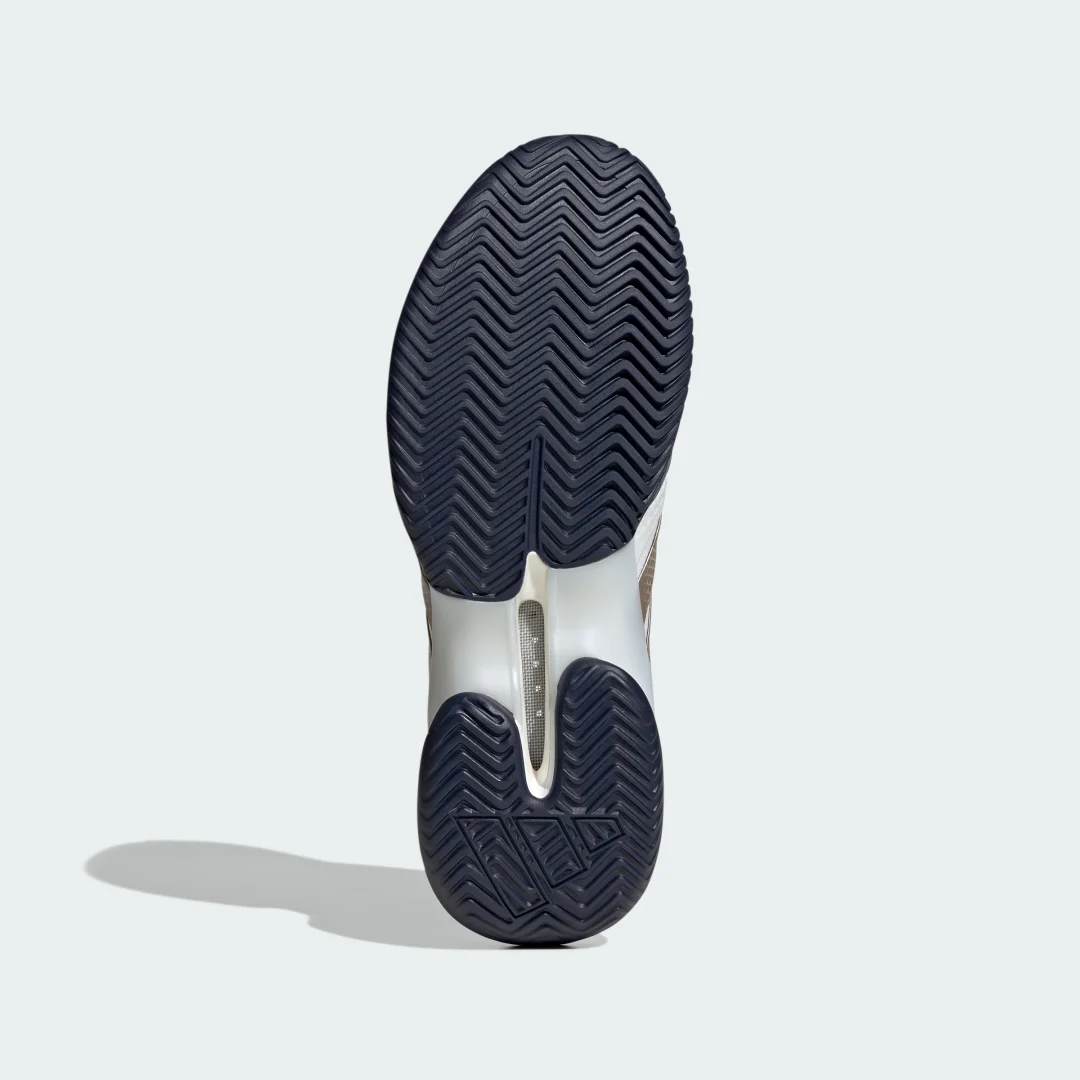 Detalle 2 de Adidas Barricade 14: zapatilla de tenis blanca para ritmo y precisión