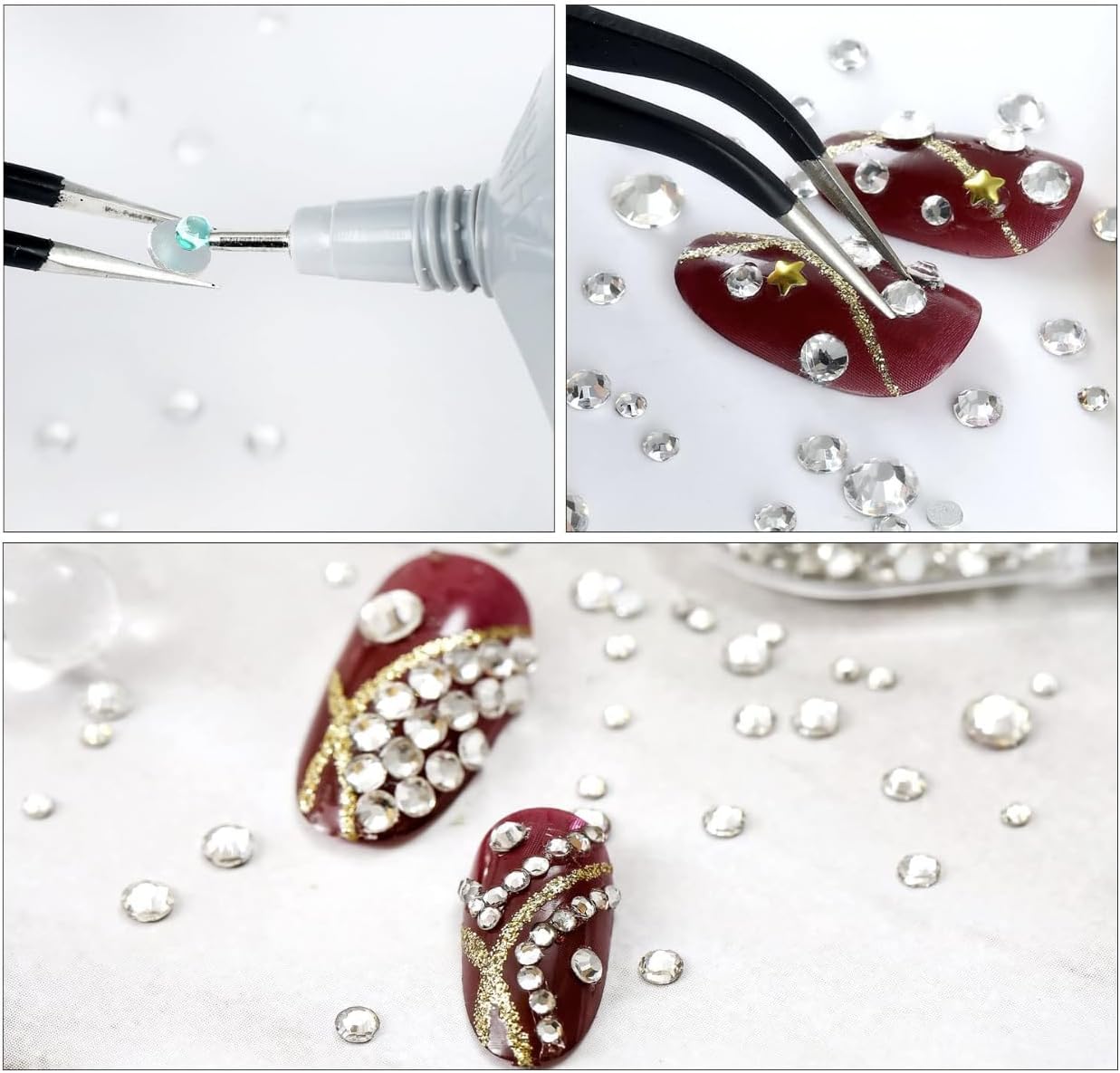 Thumbnail 3 de Jollin Nagelsteine & Strasssteine – 3600-teiliges Bedazzling-Kit mit 6 Größen (SS4–SS12) für Nagelkunst, Glas-Diamanten