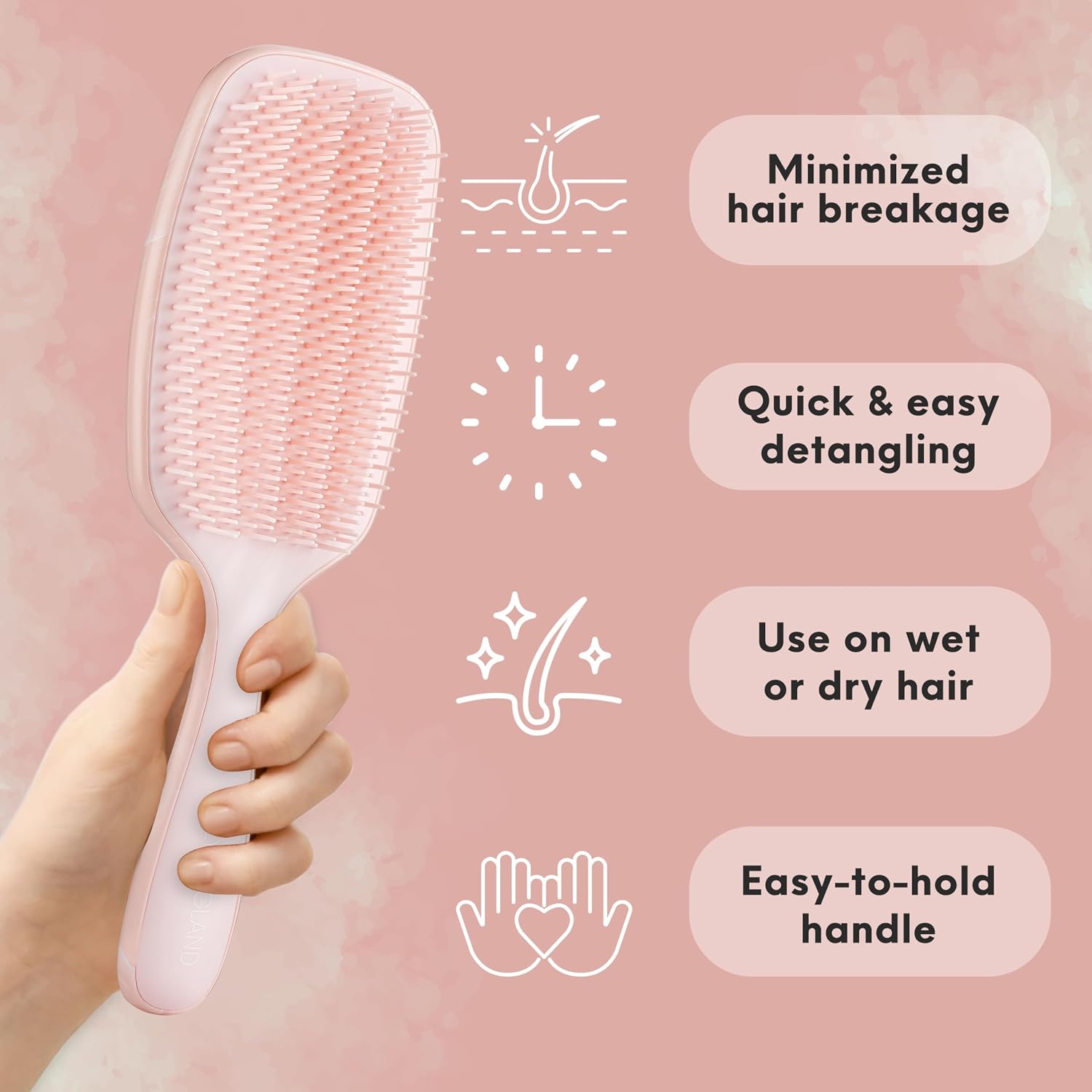 Detalle de Lily England Detangling & Styling Brush (Rose Gold) for 2c to 4c Curly Hair