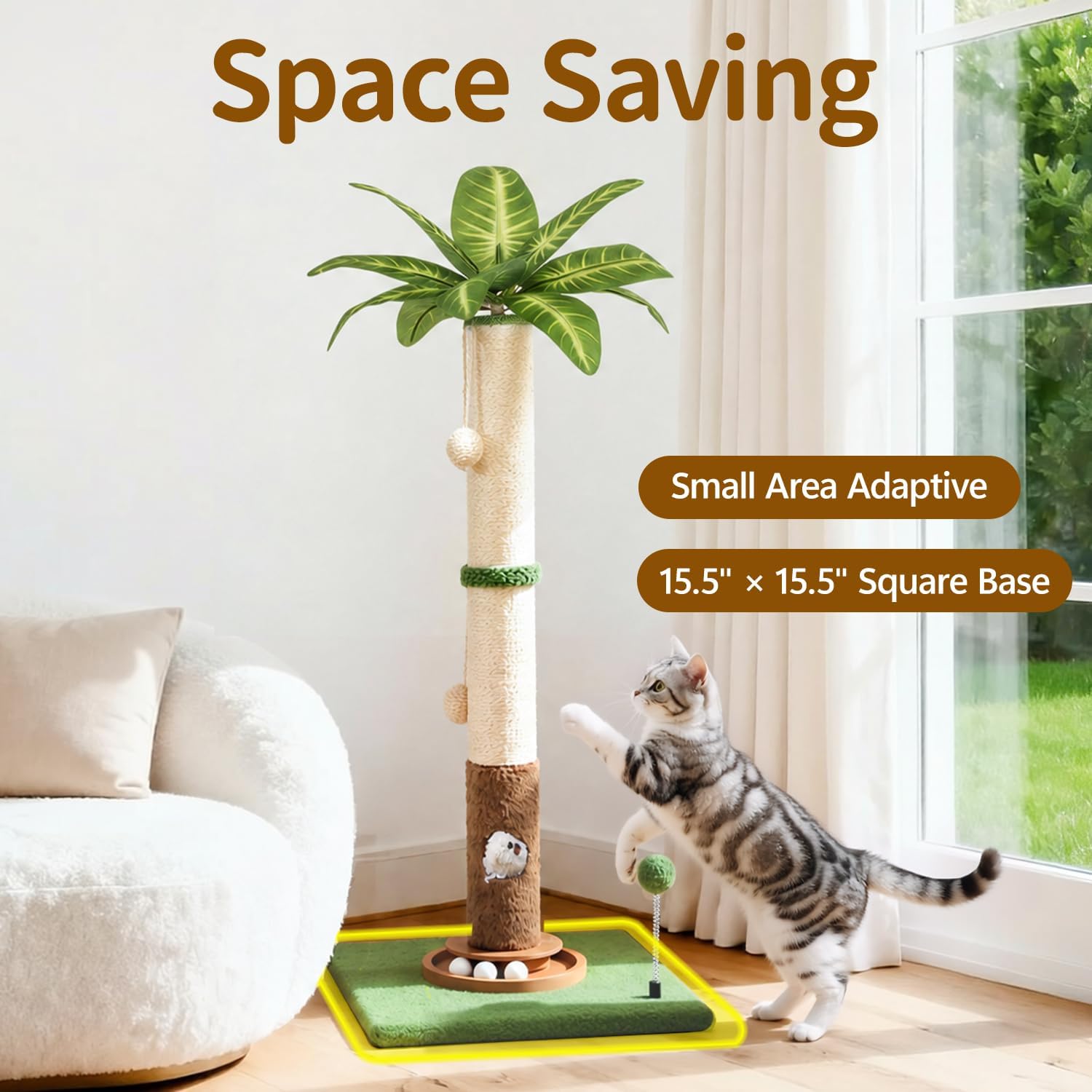 Thumbnail 4 de Meowker Cat Scratching Post, 35-Inch