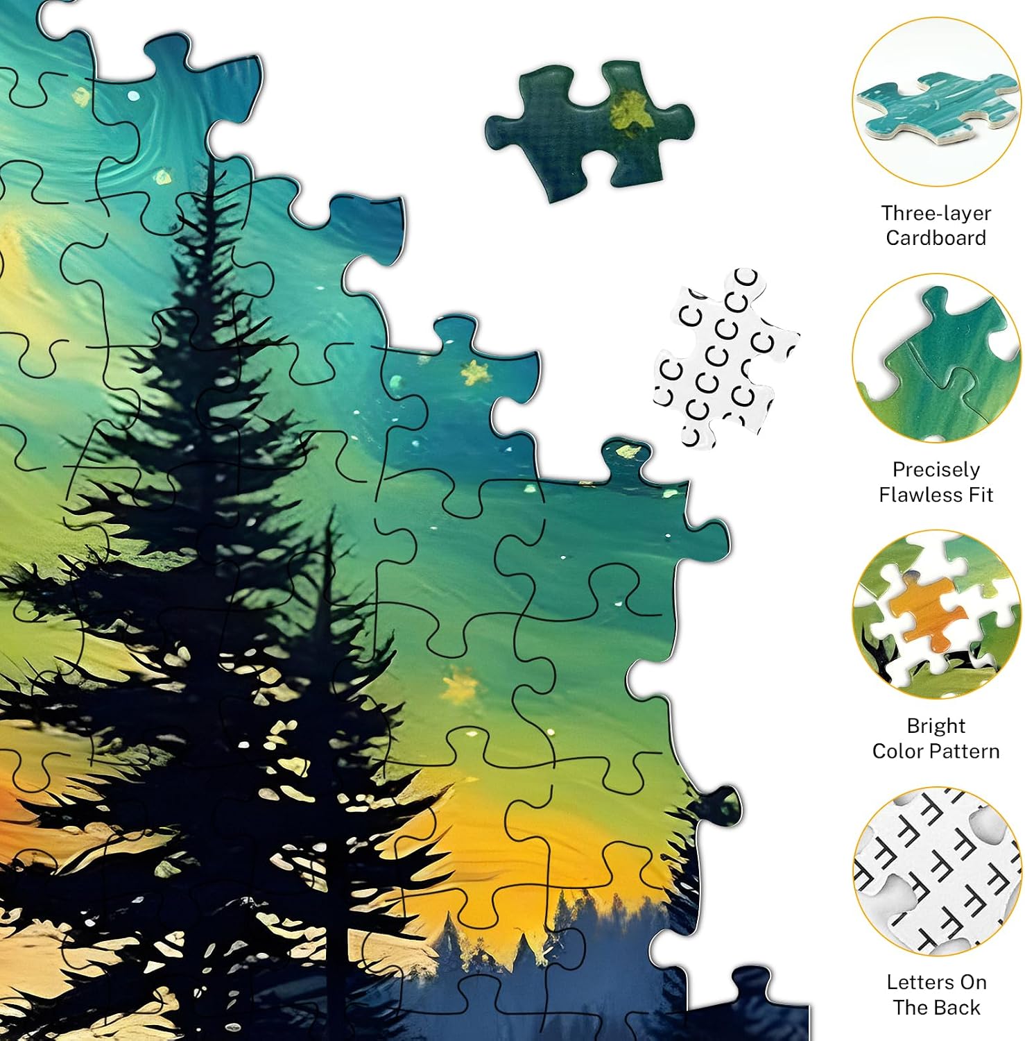 Thumbnail 5 de Nordlicht Jigsaw Puzzle 1000 Teile 70 x 50 cm