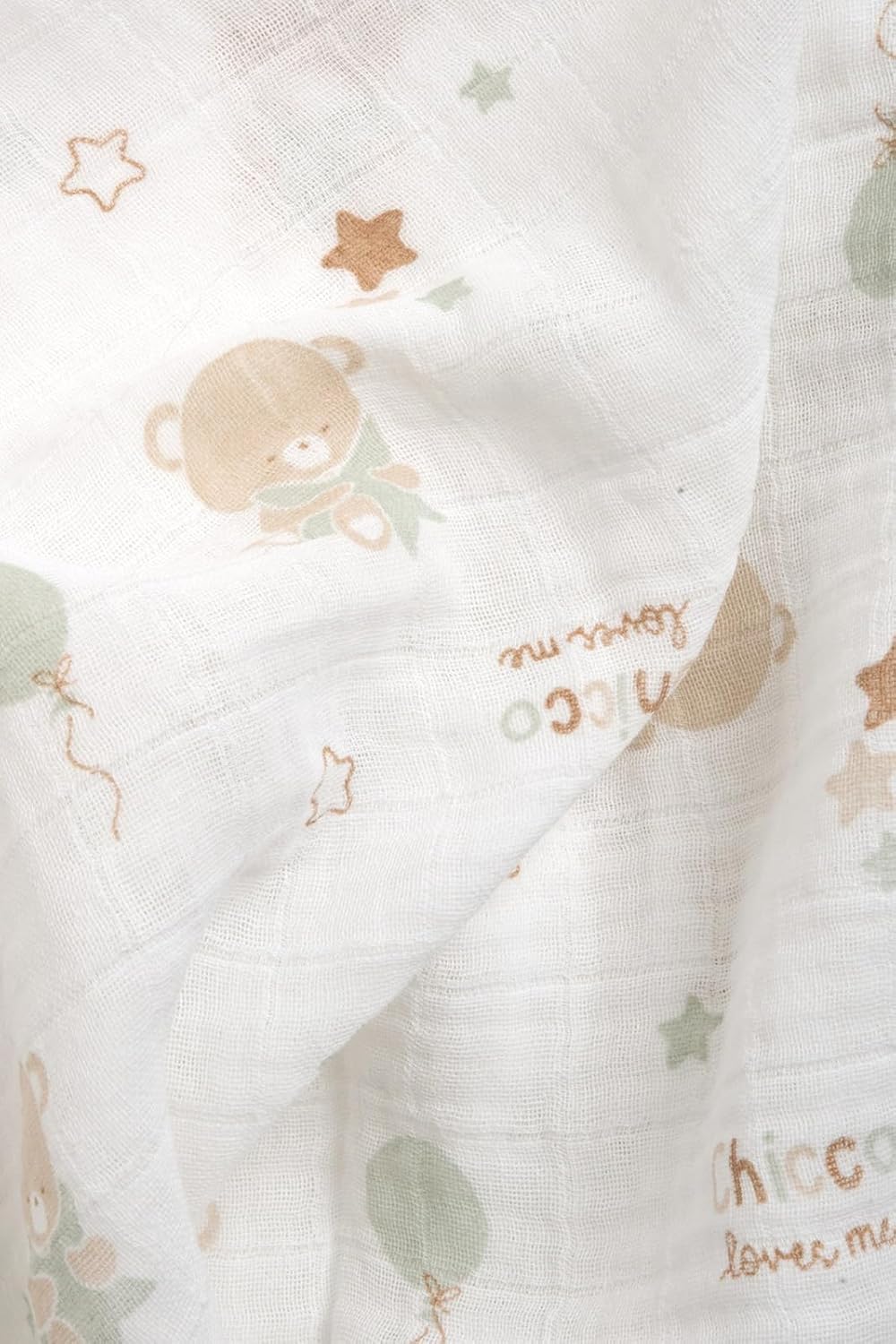 Detalle 1 de Chicco Set di 3 Mussole Neonato in Cotone Morbido: versatile e regalo ideale