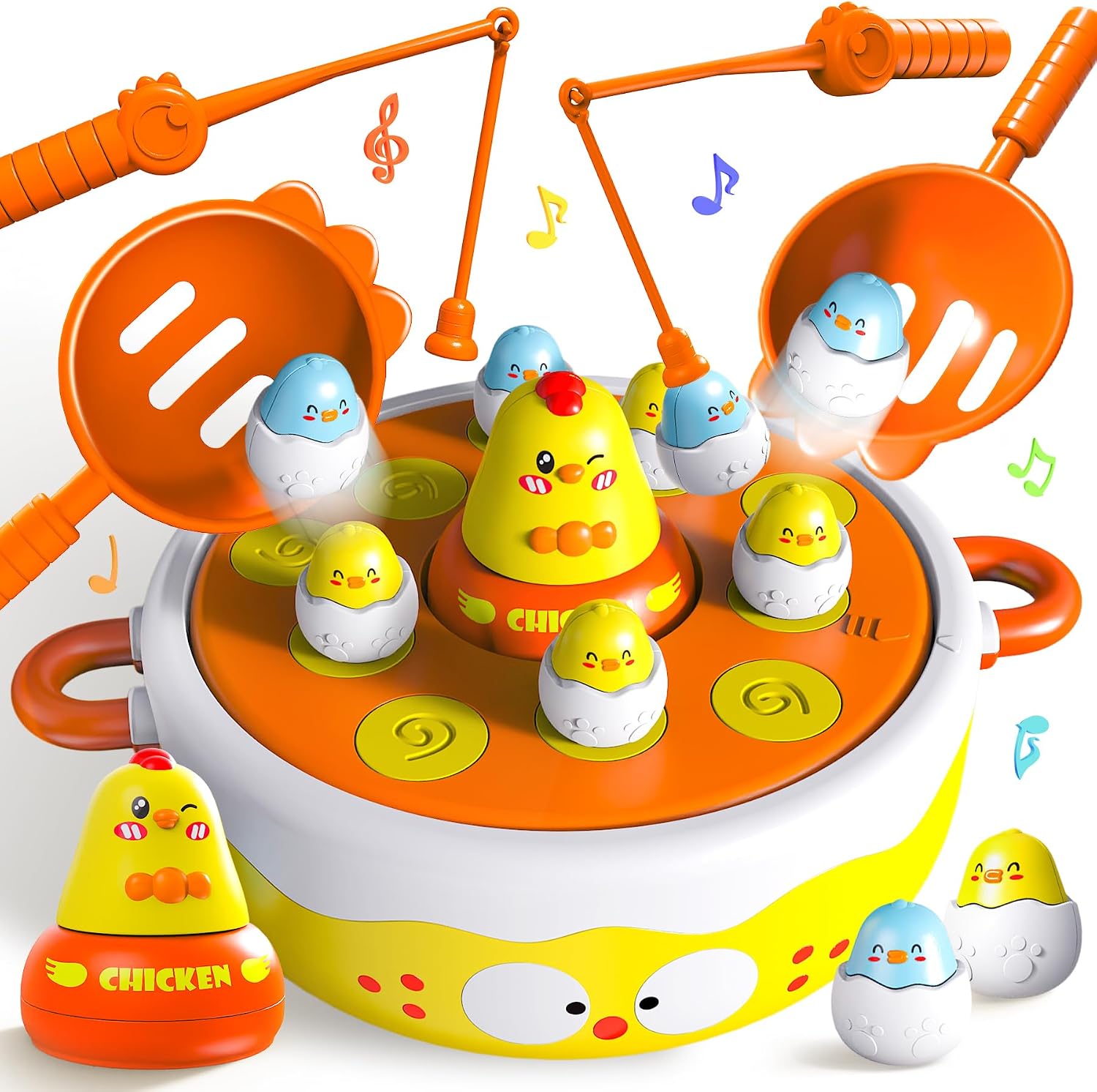 Detalle de BunnyJOY 4‑in‑1 magnetic fishing game for kids 🎲