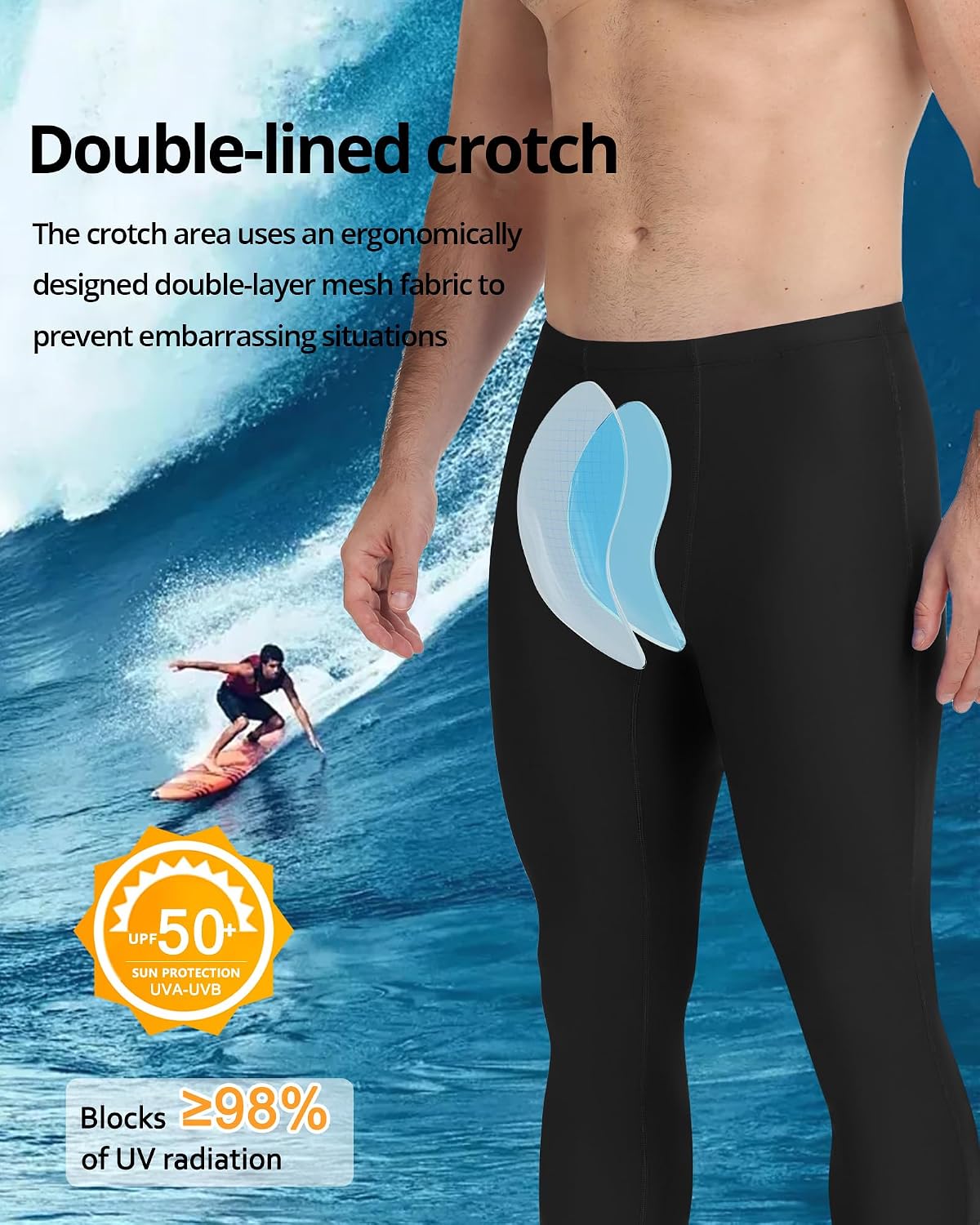 Thumbnail 3 de Runhit Men's Swim Pants, Nylon Blend