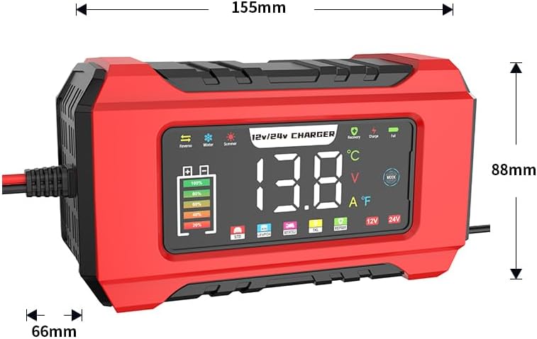 Thumbnail 6 de 24V 8A & 12V 15A Car Battery Charger: 2 in 1 LiFePO4 Battery Charger for Leisure, Lithium and Motorbike Batteries