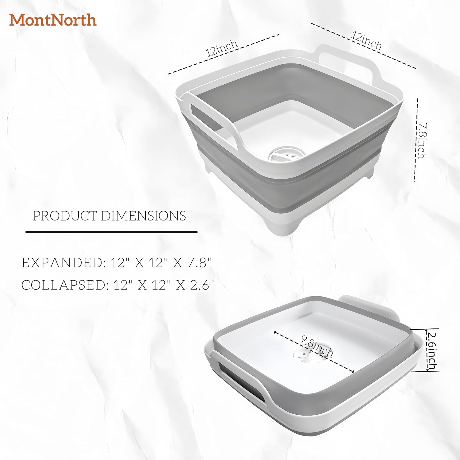 Thumbnail 1 de MontNorth Collapsible Wash Basin 9L 🪣
