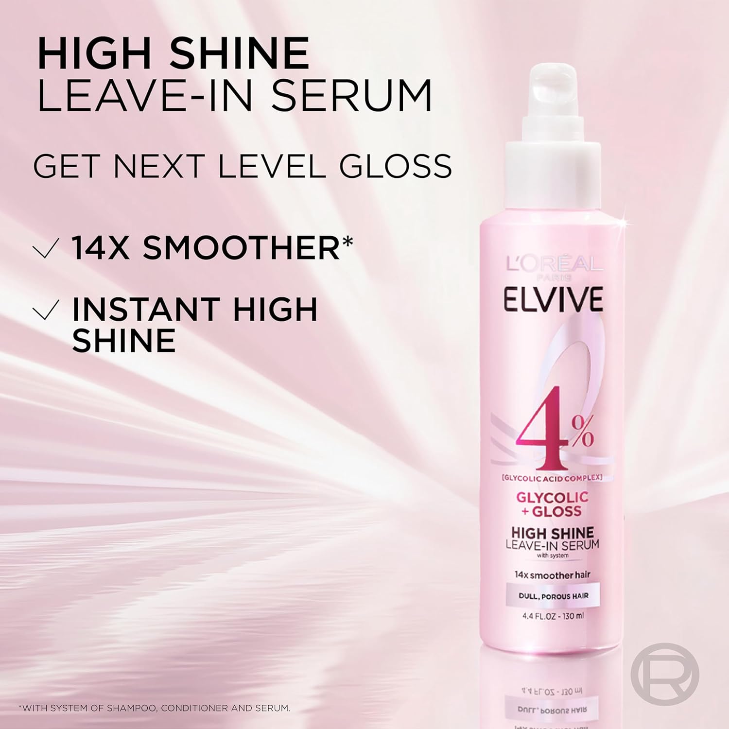 Thumbnail 4 de L'Oreal Paris Elvive Glycolic + Gloss High Shine Leave-In Hair Serum