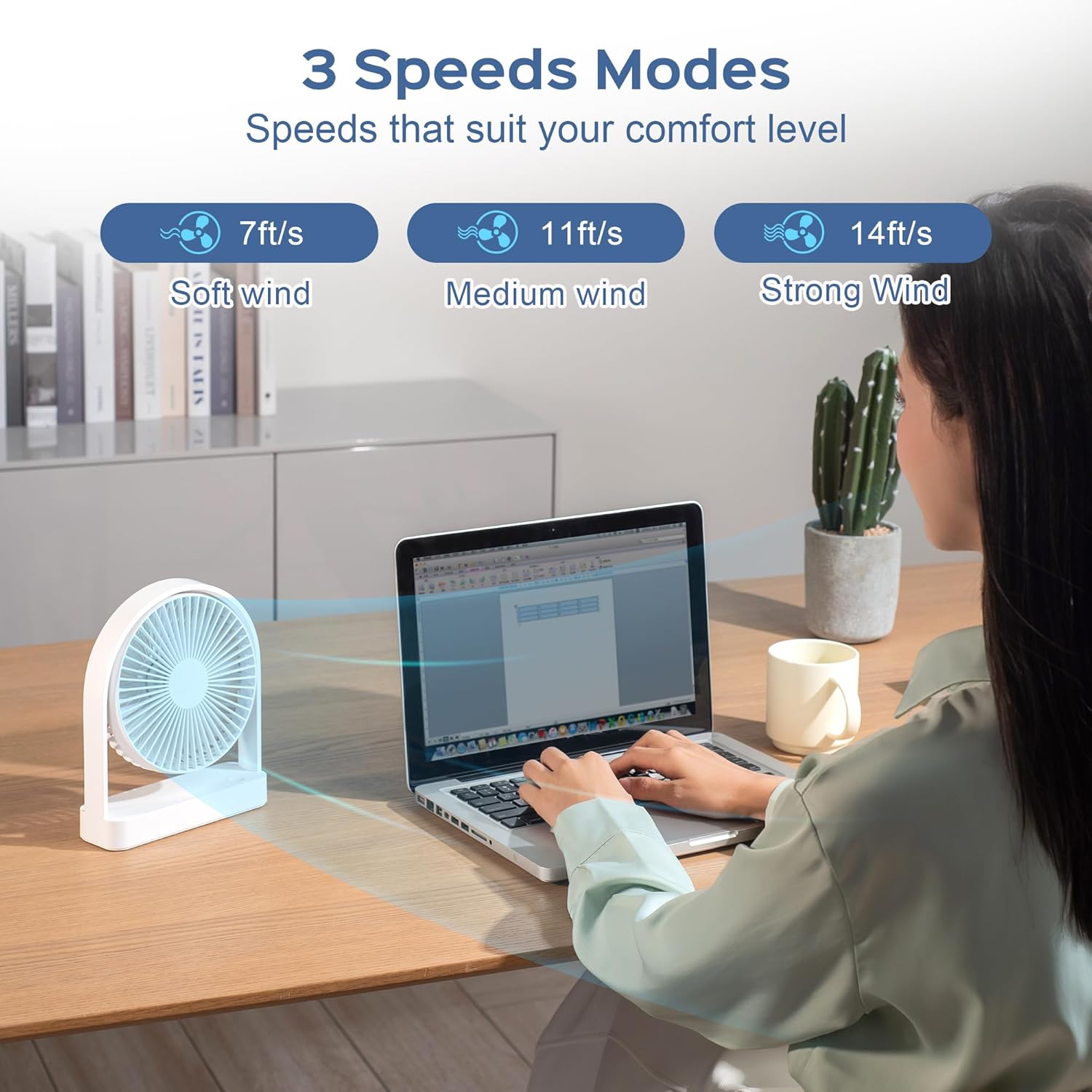 Thumbnail 5 de Yaoledly Magnetic Cruise Ship Fan: Portable USB-C Desk Fan with Strong Magnetic Base