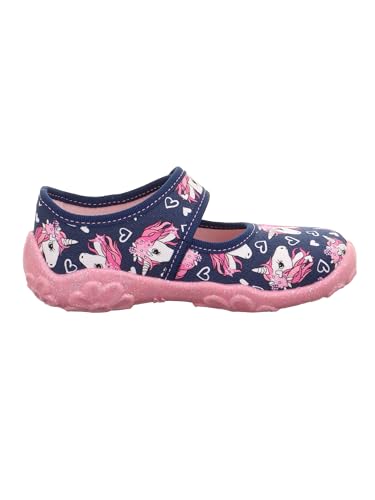 Detalle 1 de Superfit Mädchen Bonny Hausschuhe Dunkelblau 8090, 25 EU Weit