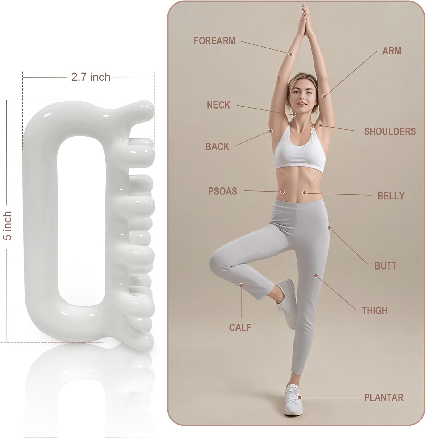 Thumbnail 5 de VEMOKY ccb44152-cfb0-4dce-87c3-f33e6e80a8dd Fascia Massage Tool, Manual, 21 Contacts