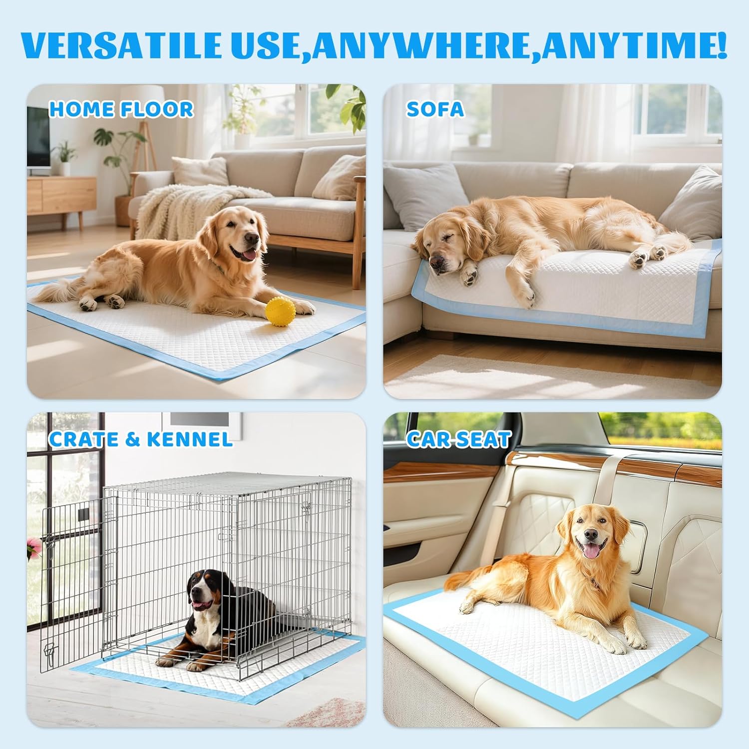 Detalle de Domixo Puppy Pads Extra Large 86 x 70 cm – 100 Pack Training Pads for Easy House Training