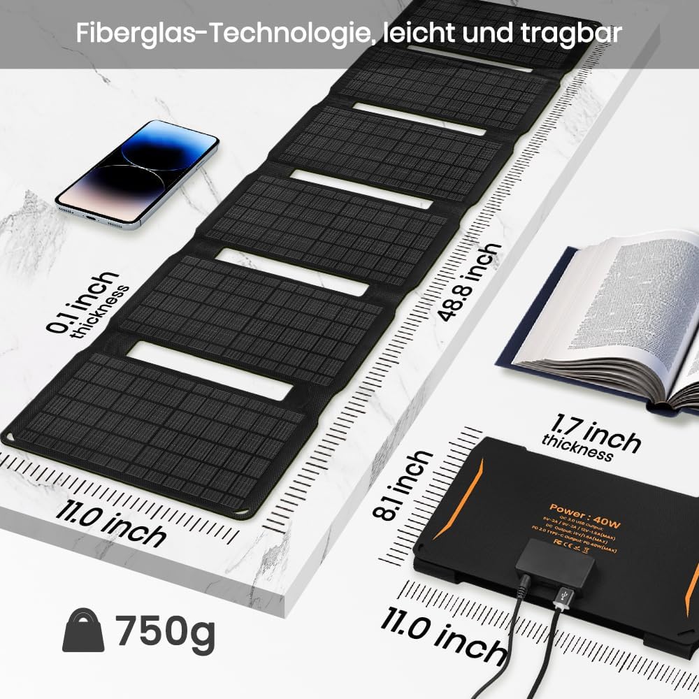 Thumbnail 4 de FlexSolar 40W Foldable Solar Panel Charger
