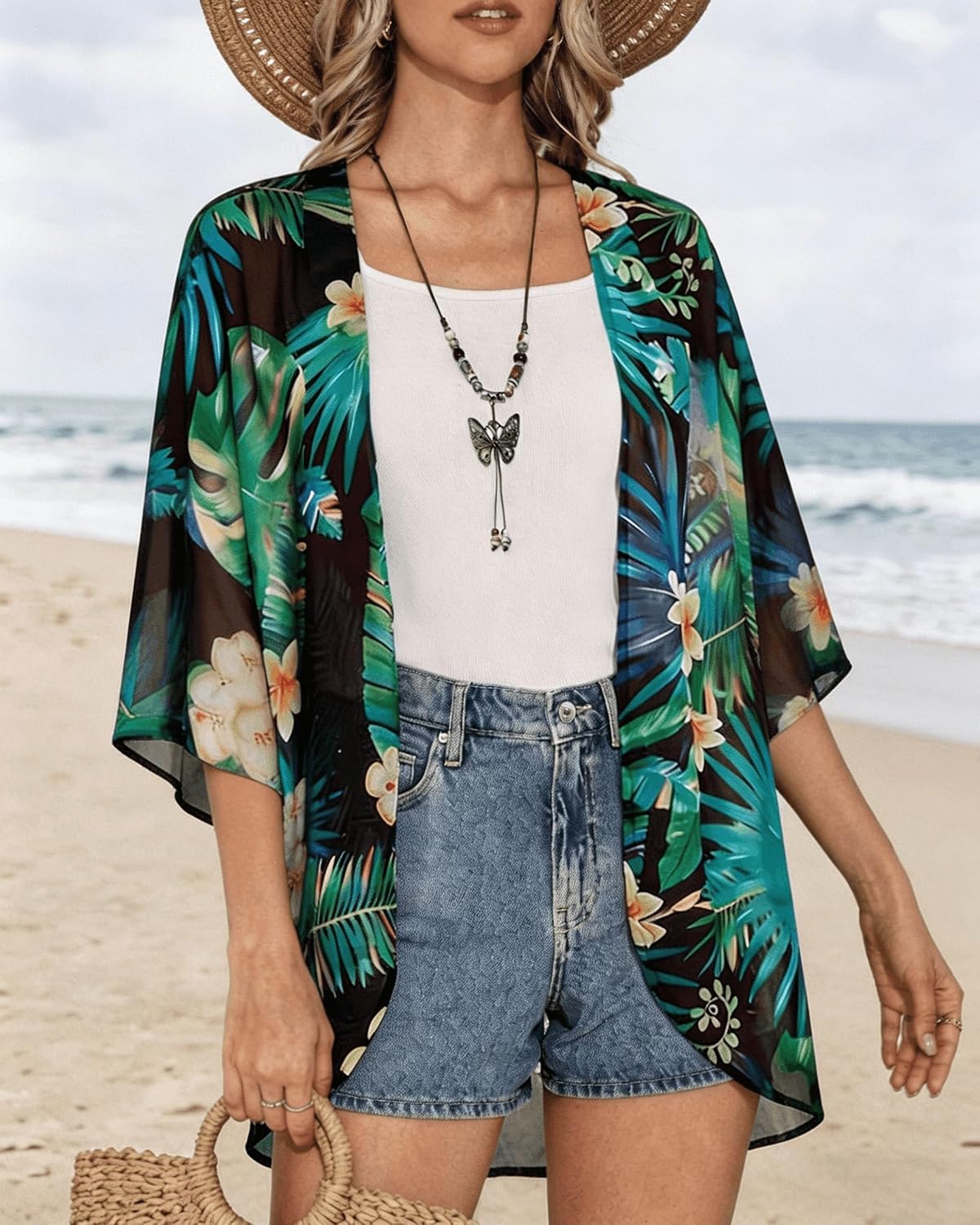 Thumbnail 5 de CHICGAL Women's Kimono Cardigan, Chiffon