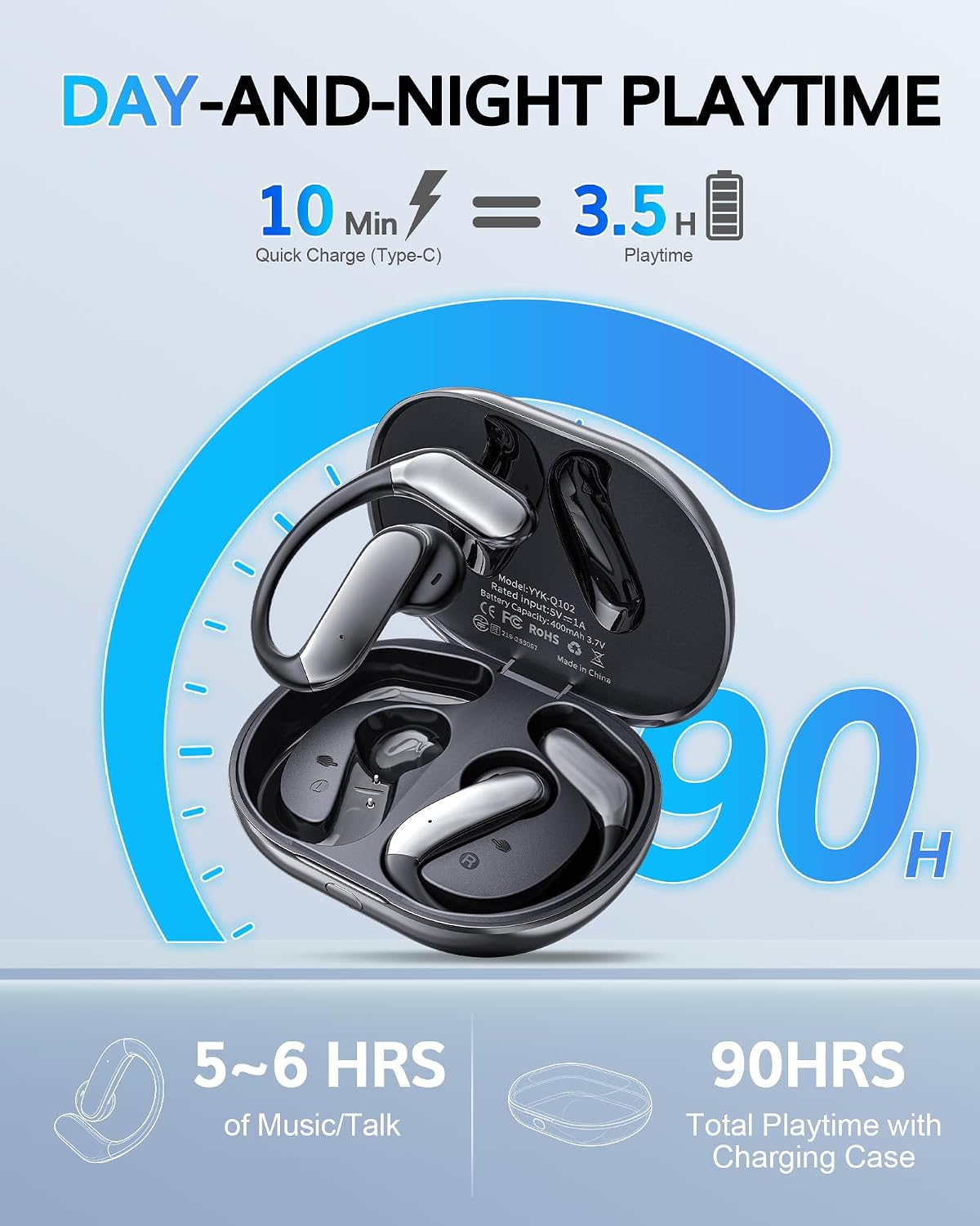 Thumbnail 6 de Open-Ear Wireless Earbuds with Bluetooth 6.1