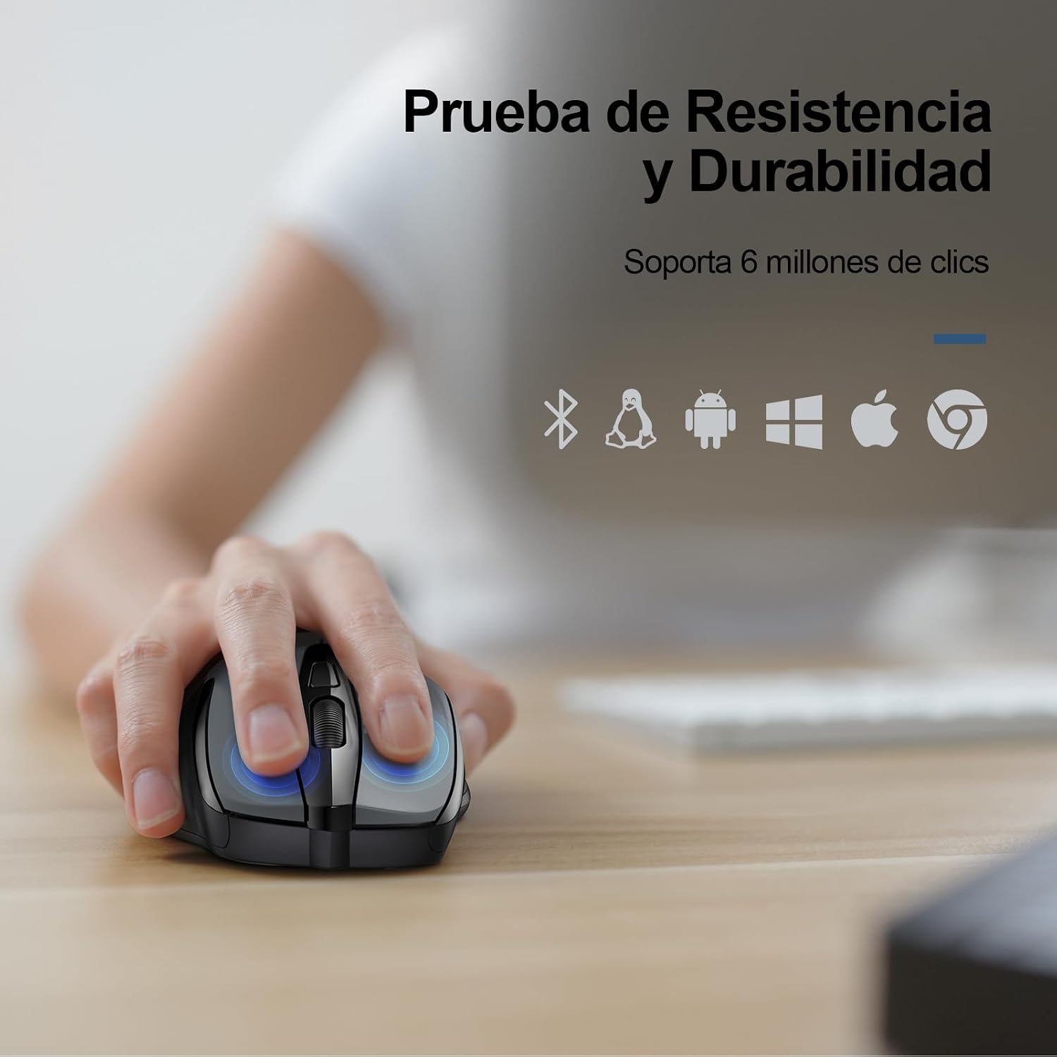 Thumbnail 6 de TECKNET Ratón inalámbrico Bluetooth 4800DPI