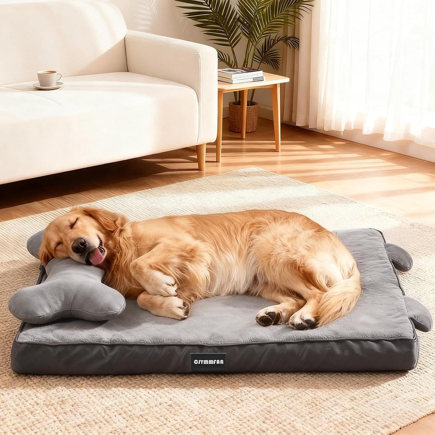 Detalle de Orthopedic Dog Bed with Removable Headrest Bolster for Joint Support