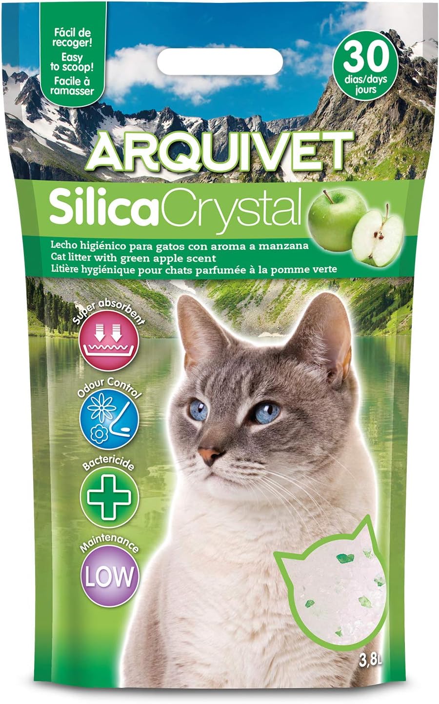 Thumbnail 5 de Arquivet Silikonkristall kattsand, doftfri kiselsand 3,8 l