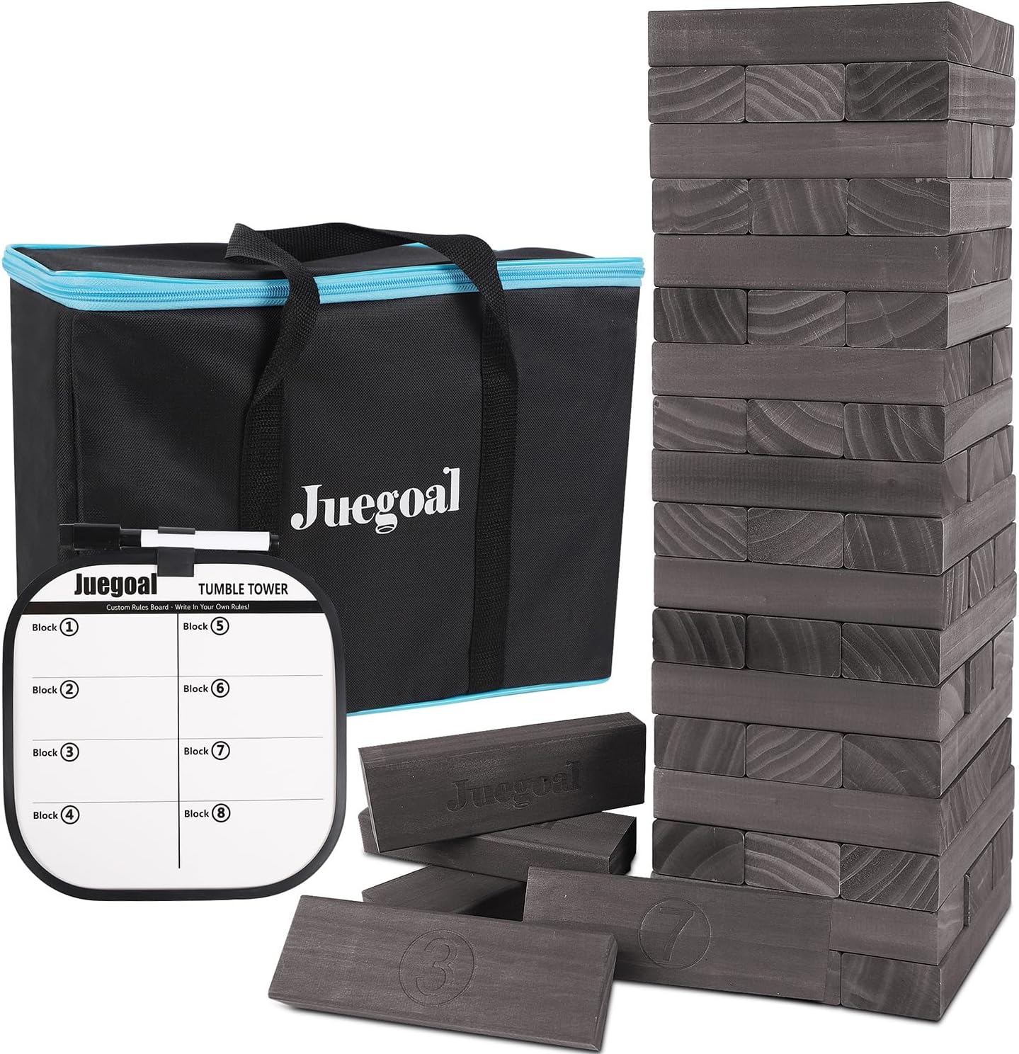 Detalle de Juegoal 54 Piece Giant Tumble Tower Grey