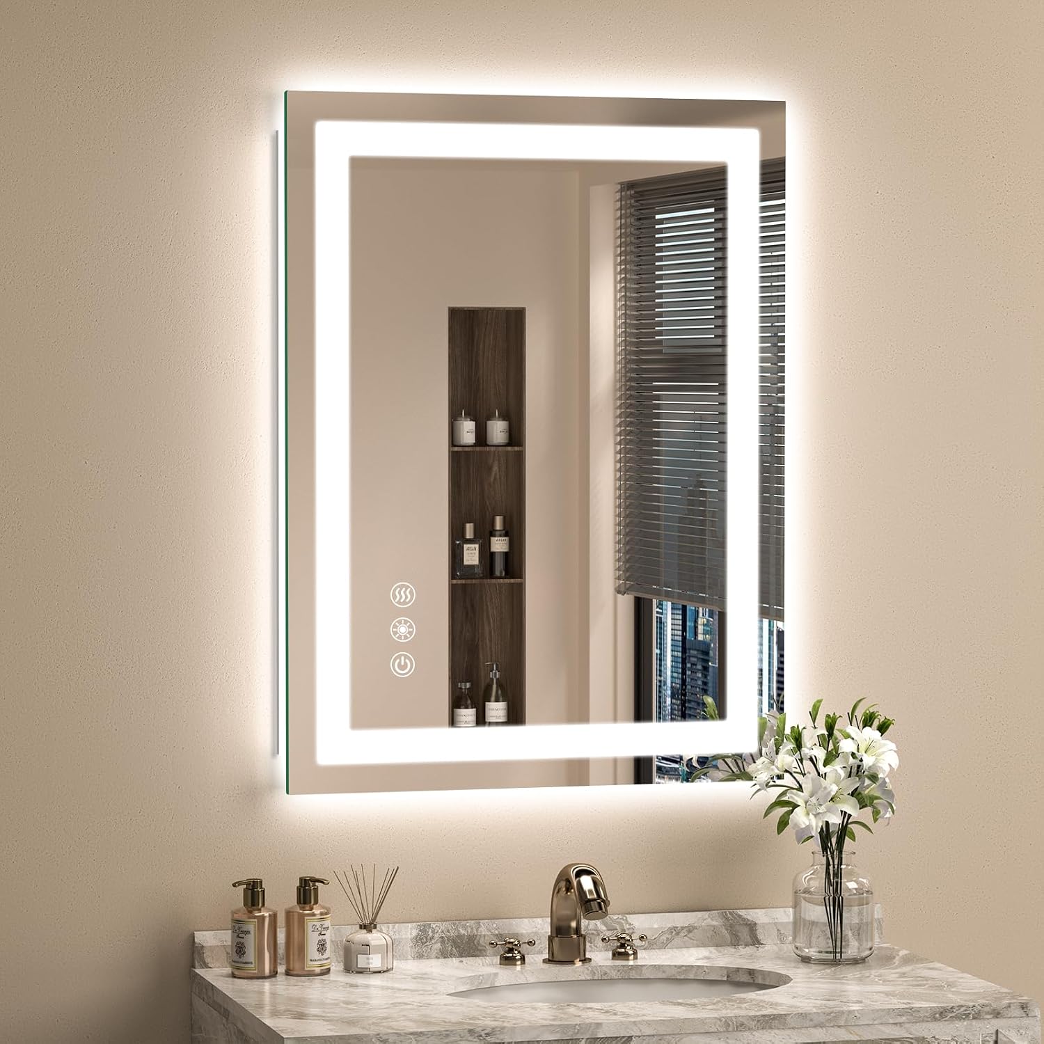 Detalle de Xittoko LED Bathroom Mirror 24 x 32 Inch
