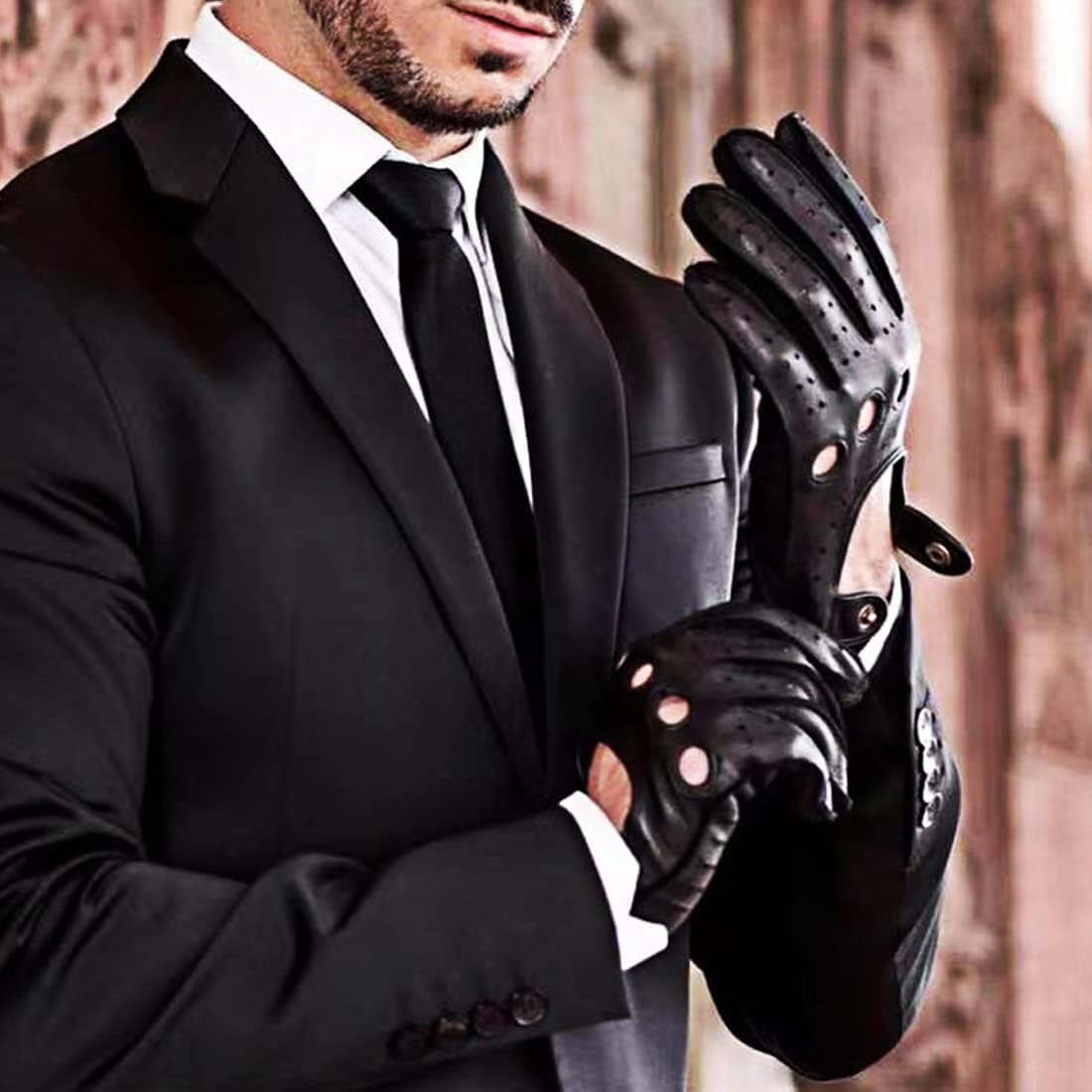 Thumbnail 4 de Harssidanzar GM026UK6 sheepskin driving gloves