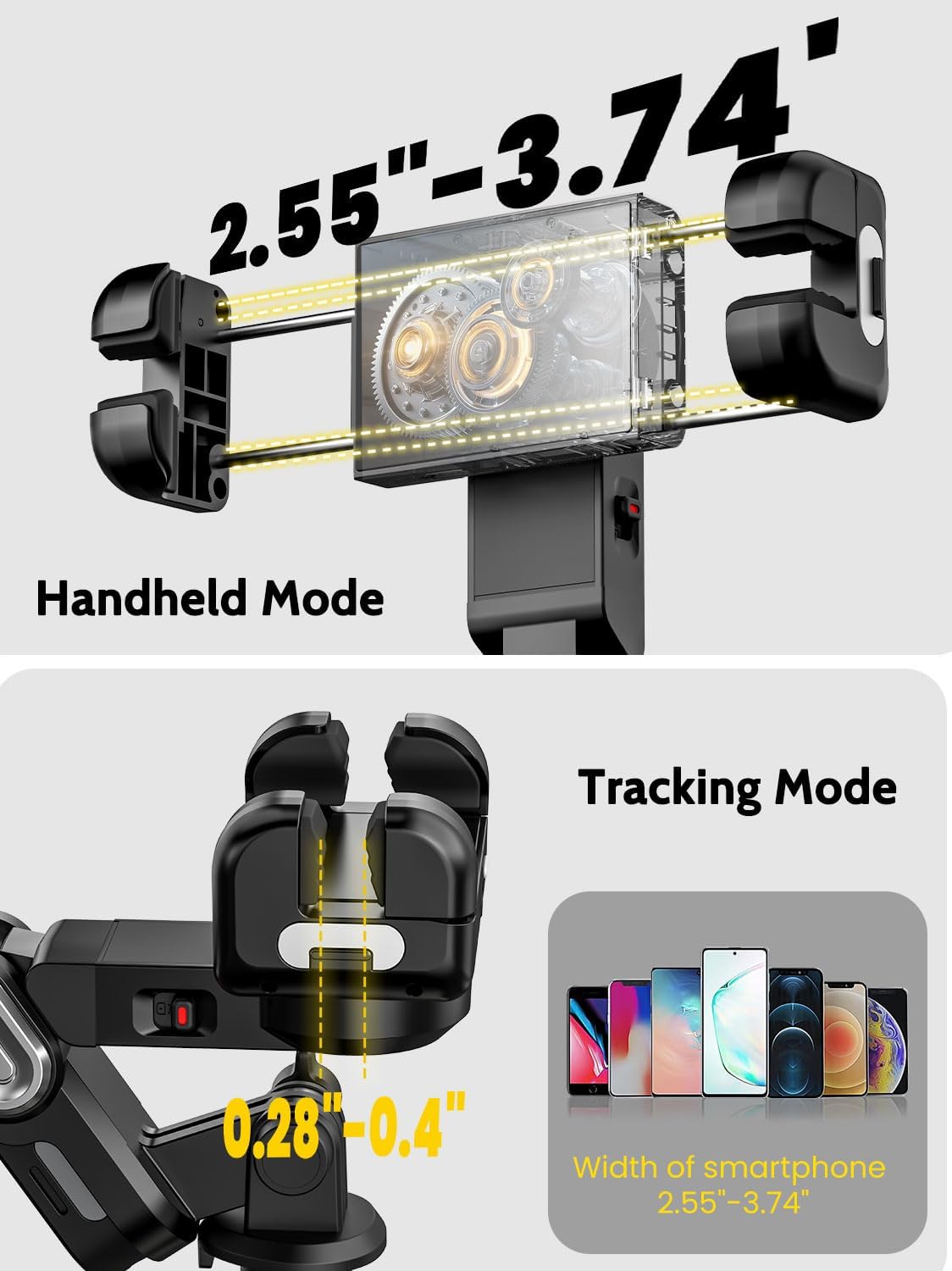 Thumbnail 1 de AOCHUAN Auto Face Tracking Tripod M2Pro Black: 4-in-1 Flexible Phone Studio
