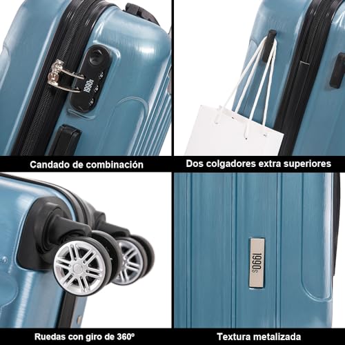 Thumbnail 5 de 1990s Maleta de Cabina Policarbonato 55x40x20cm (40L) – Azul, 20