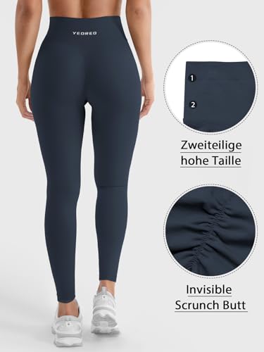 Thumbnail 3 de YEOREO Damen Sport Leggings Invisible Scrunch Butt – Nahtloser High-Waist-Look mit V-Form Taille