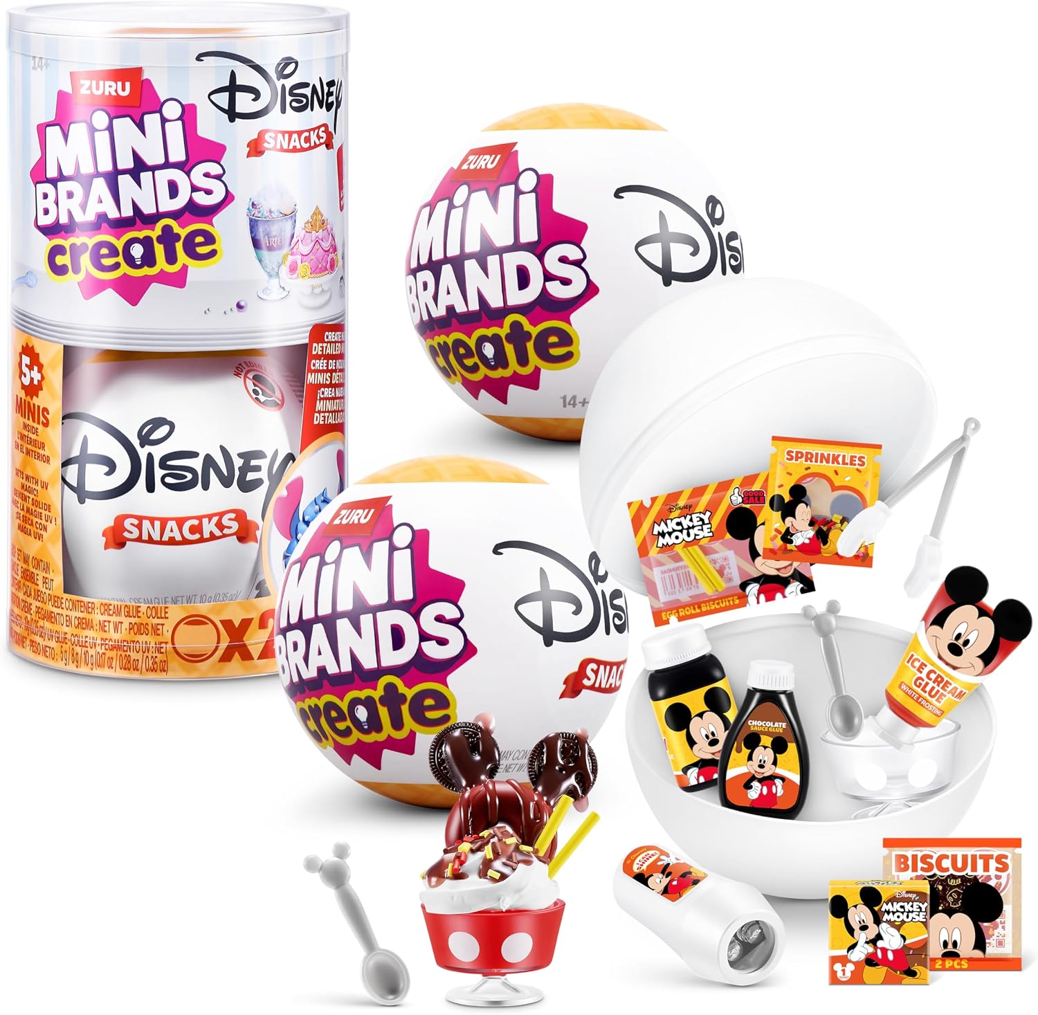 Detalle de Mini Brands 77730 Disney Snacks Create Series 1 Miniatures, 2-Pack