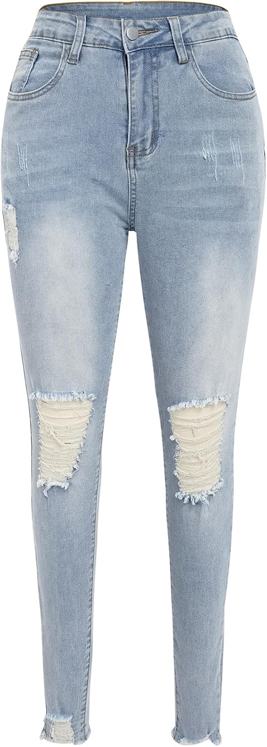 Detalle de YUNDAI Womens Ripped Jeans