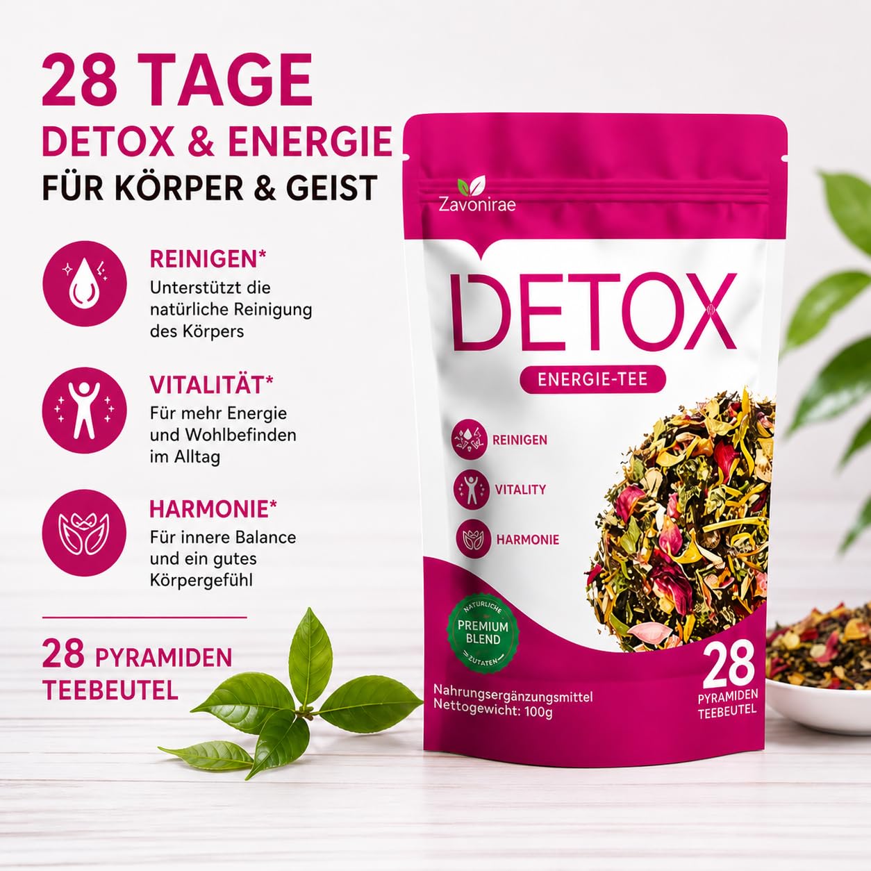 Thumbnail 2 de Detox Tee – Tee zum Abnehmen, 28 Teebeutel, 100% Vegan