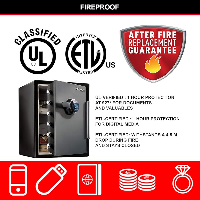 Thumbnail 2 de Master Lock Caja Fuerte Digital Resistente al Agua y Fuego 🔒