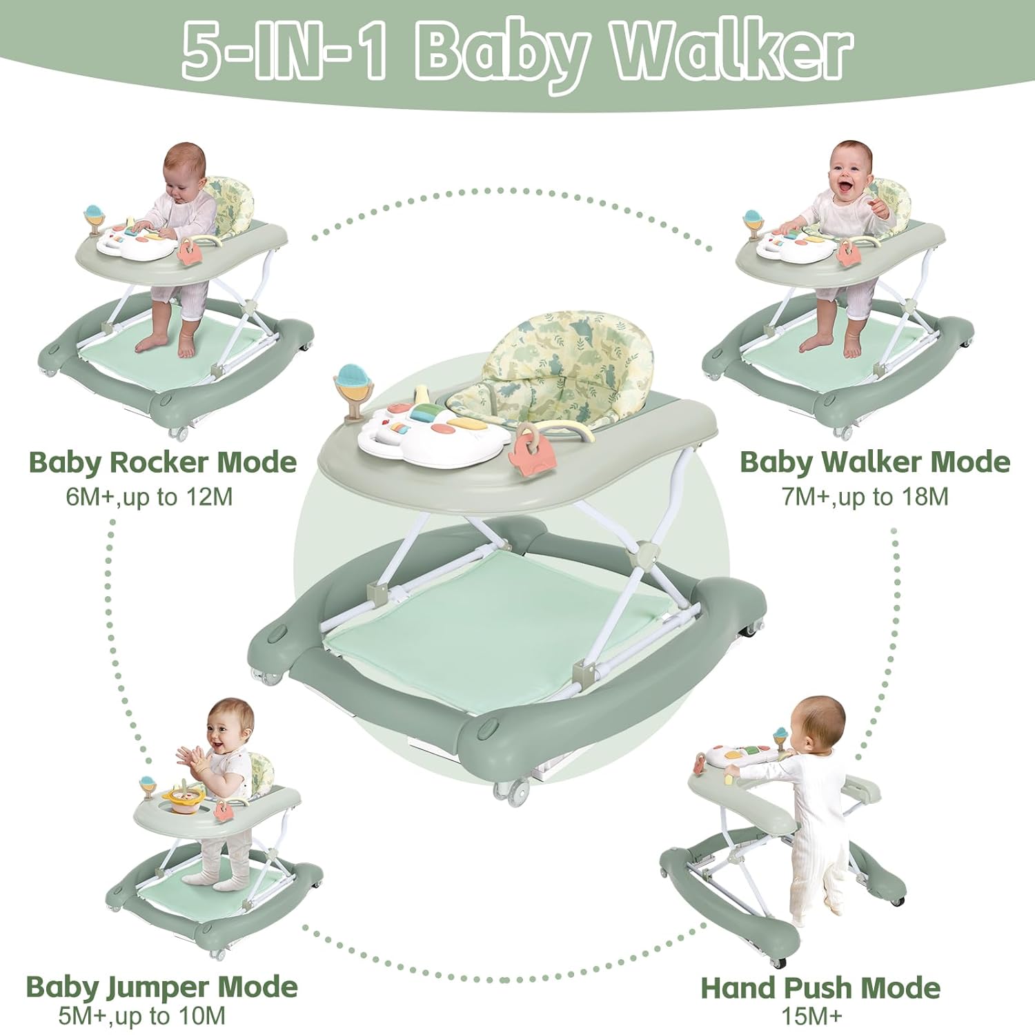 Thumbnail 1 de 5-in-1 Baby Walker 6-18 Months