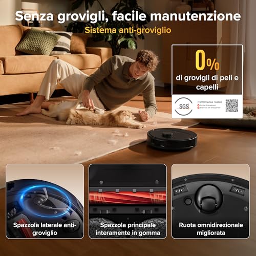 Detalle de roborock Qrevo S Pro: Robot Aspirapolvere Lavapavimenti con lavaggio a 75°C e stazione all-in-one
