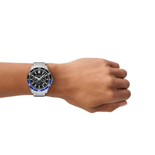 Detalle de Armani Exchange Montre pour Hommes en Acier Inoxydable — Chronographe Quartz, Boîtier 44 mm