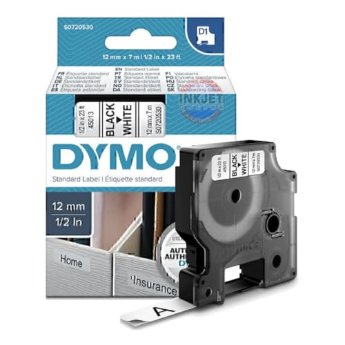 DYMO D1 Etiquetas Auténticas | 12 mm x 7 m 🏷️