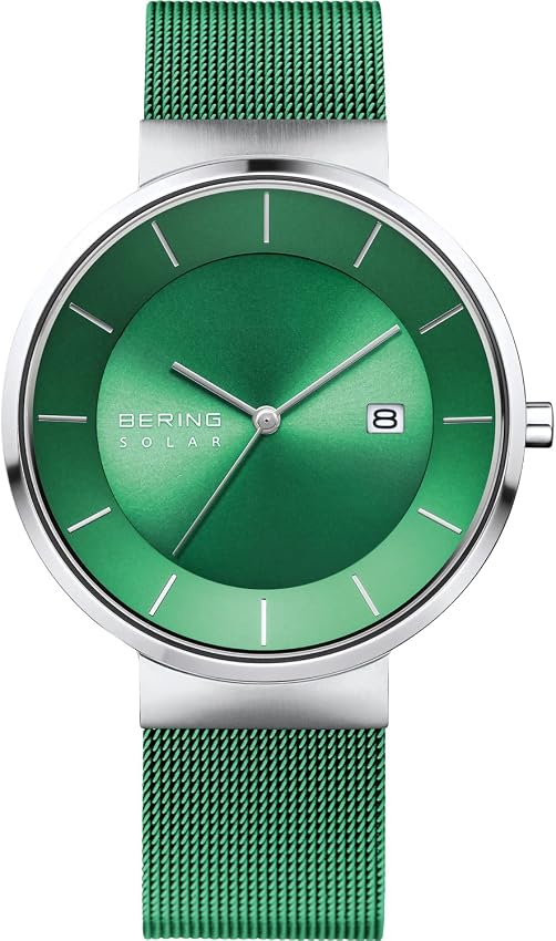 Detalle de BERING 14639 Reloj solar 39 mm esfera verde