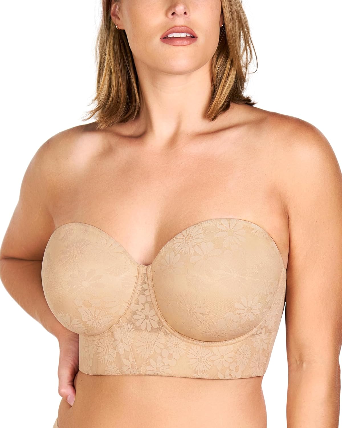 Thumbnail 6 de HSIA Strapless Longline Corset Bra for Plus Size (Convertible, Minimizer Support)